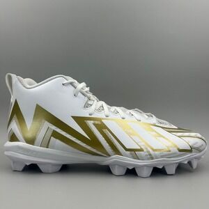 Adidas Freak Spark MD 23 Men Size 13 White Gold Football Cleats HP7711 NEW